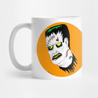 Black Metal Monster (orange background) Mug